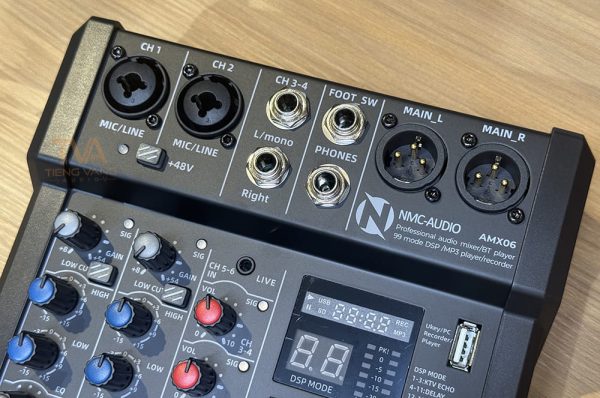 Cổng kết nối trên Mixer NMC AMX06 V2